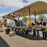 First World War aircraft moved into place
