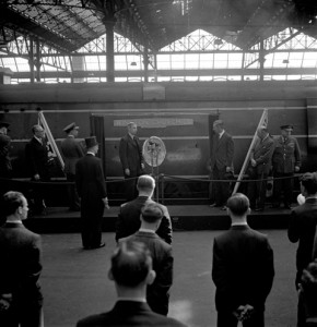 Naming ceremony of Battle of Britain loco 'Winston Churchill'