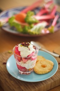 Pink Rhubarb & Mascarpone Puddings, photo by Rob Wicks Eat Pictures