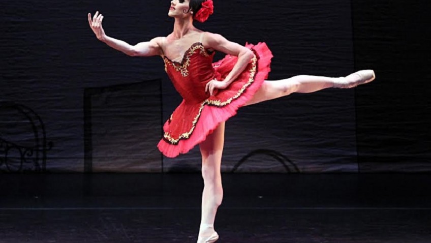 It isn’t every day you see male dancers in tutus and pointe shoes.