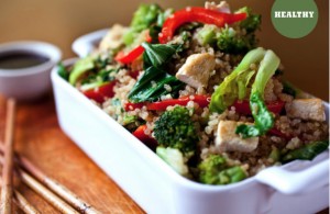 Tofu and greens stir-fry