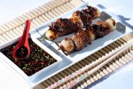 Oriental Lamb, Shallot and Citrus Kebabs with Soy and Honey Dipping Sauce