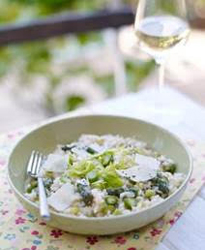 Spring onion & asparagus risotto