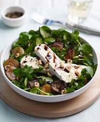Watercress with balsamic roasted shallots