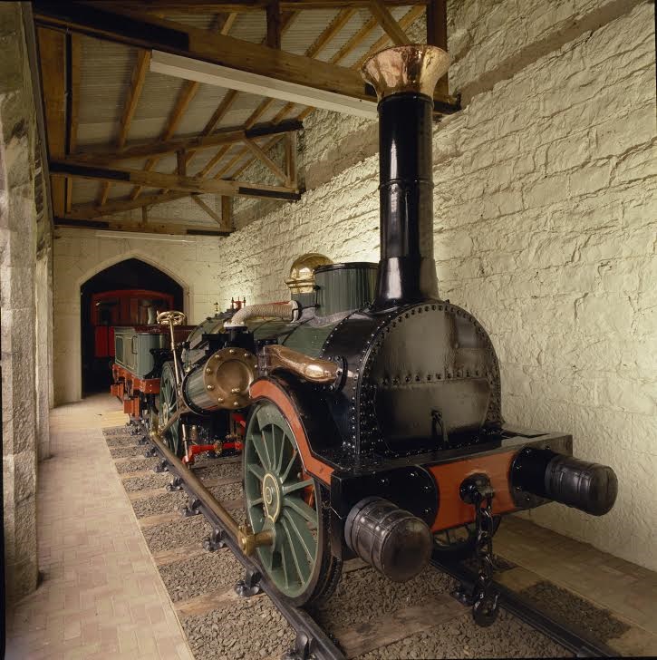 "Fire Queen" locomotive of 1848, made by Horlock & Company (design attr. T.R. Crampton). Used on Padarn Railway, Llanberis, and now in Penrhyn Industrial Railway Museum.