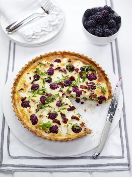 Edd Kimber’s BerryWorld Blackberry and Goats Cheese Quiche