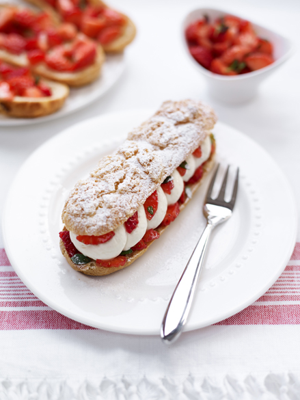 Edd Kimber’s BerryWorld Strawberry and Lemon Thyme Eclairs