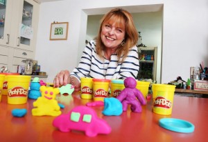 Janet Ellis playing with Playdoh