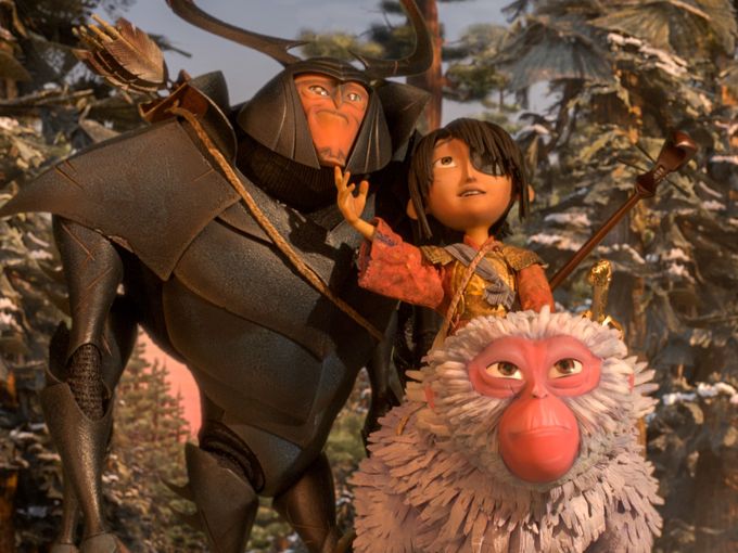 Matthew McConaughey, Charlize Theron, and Art Parkinson in Kubo and the Two Strings