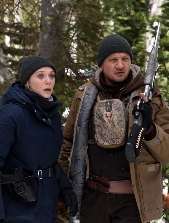 Elizabeth Olsen and Jeremy Renner in Wind River - Credit IMDB