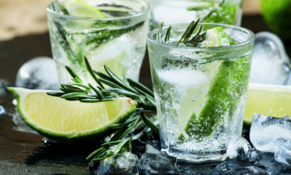 Gin, rosemary and lime