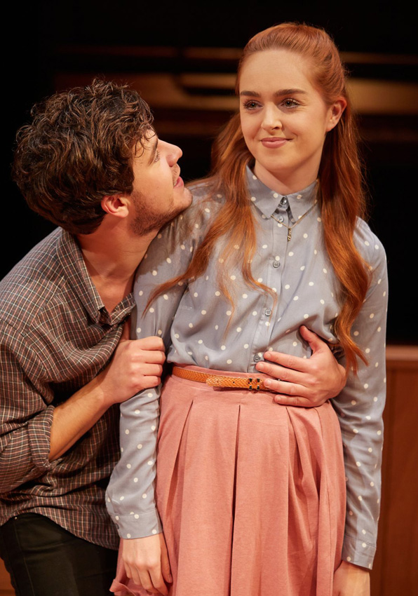 Louisa Connolly-Burnham and Oliver Johnstone in Tribes - Credit sheffieldtheatres.co.uk - Photo by Mark Douet