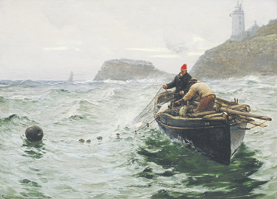 Along Shore fisherman by Charles Napier Hemy