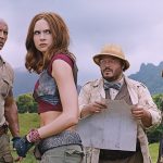 Jack Black, Kevin Hart, Dwayne Johnson and Karen Gillan in Jumanji: Welcome to the Jungle - Credit IMDB