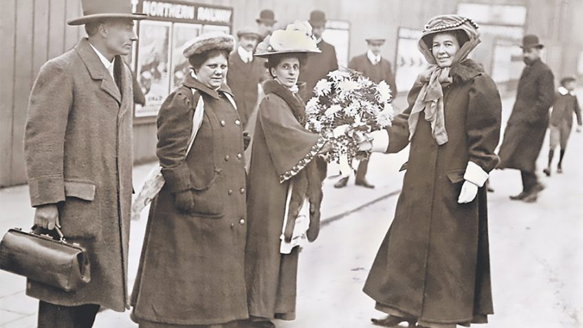 Suffragettes in trousers