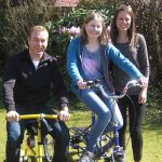 Esme Macintyre with Chris Hoy and Sarra Hoy