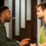 Clifford Samuel and Douglas Booth in A Guide for the Homesick - Credit Helen Maybanks