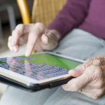 Elderly woman using iPad to play solitaire - Free for commercial use No attribution required - Credit Pixabay