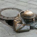 Manhole sculpture - Bratislava - Slovakia - Free for commercial use No attribution required - Credit Pixabay