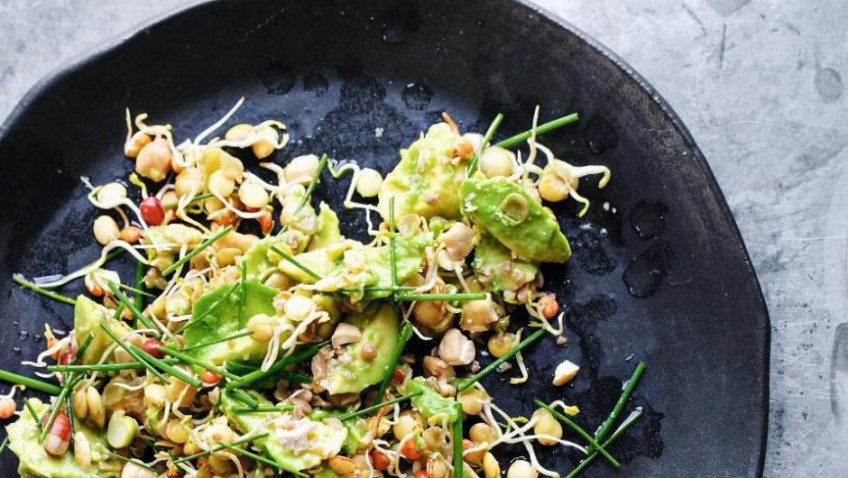 Avocado Smash with toasted nuts and seeds