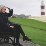 Woman on bench