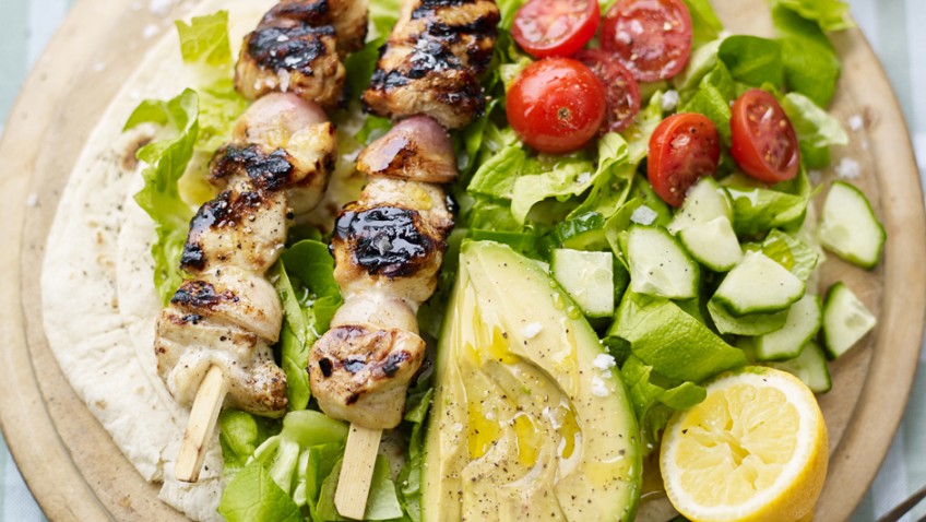 Chicken shashlik salad