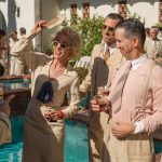 Jesse Eisenberg, Anthony DiMaria, Parker Posey, Paul Schneider, Gregg Binkley and Don Stark in Café Society - Credit IMDB