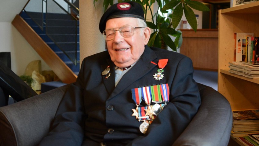 War hero meets girl he saved during firefight with Nazis 72 years after war ended