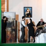 Matt Casey, Juan Sancho, Rebecca Evans, Neal Davies and Tim Mead in Rodelinda - Credit Jane Hobson