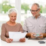 Older couple doing finances