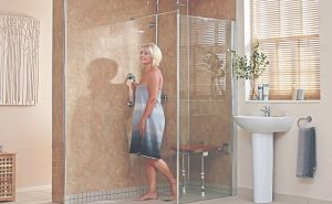 Mature woman in shower