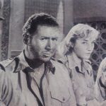 Harry Andrews, John Mills, Anthony Quayle and Sylvia Syms in Ice Cold in Alex - Credit IMDB