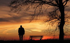 Lonely old man watching sunset - Free for commercial use - No attribution required - Credit Pixabay