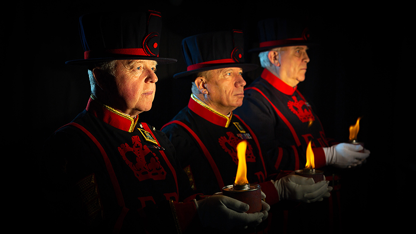 Light and sound display at the Tower of London to mark the centenary of the end of the First World War