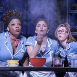 Marisha Wallace, Katharine McPhee and Laura Baldwin in Waitress - Credit Johan Persson