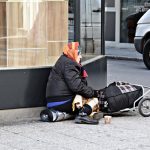 Homeless woman