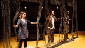 Hara Yannas, Daniel Abelson and Fiston Barek in Amsterdam - Credit Helen Murray