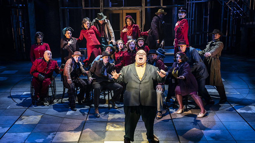 TJ Lloyd and the Company of Guys and Dolls - Credit Johan Persson